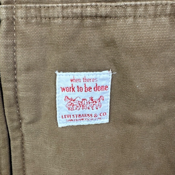 Levi's Potrero Worker Brown Hooded Trucker Jacket Quilted Lined Men's Size XXL - Picture 4 of 8